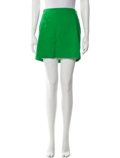 Pre-owned Frame Linen Mini Skirt W/ Tags In Black