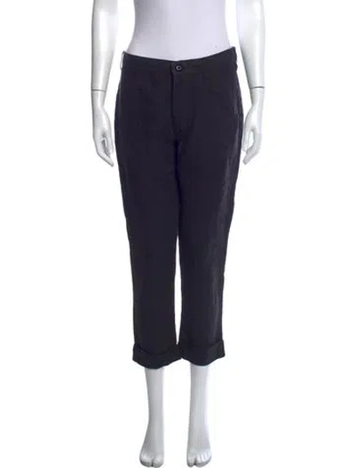 Pre-owned Frame Linen Straight Leg Pants W/ Tags In Blue