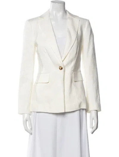 Pre-owned Frame Linen Striped Blazer In Neutrals
