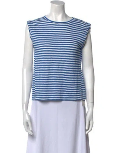 Pre-owned Frame Linen Striped Top In Multi