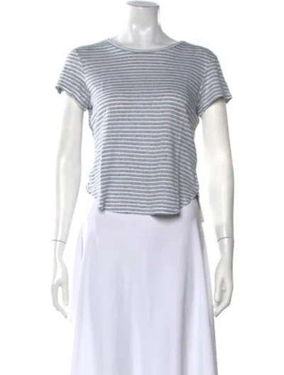 Pre-owned Frame Linen Striped T-shirt In Black