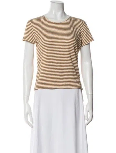 Pre-owned Frame Linen Striped T-shirt In Multi
