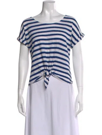 Pre-owned Frame Linen Striped T-shirt In Multi