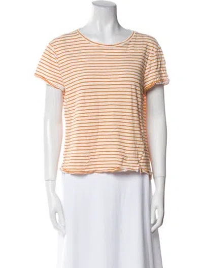 Pre-owned Frame Linen Striped T-shirt In Neutral