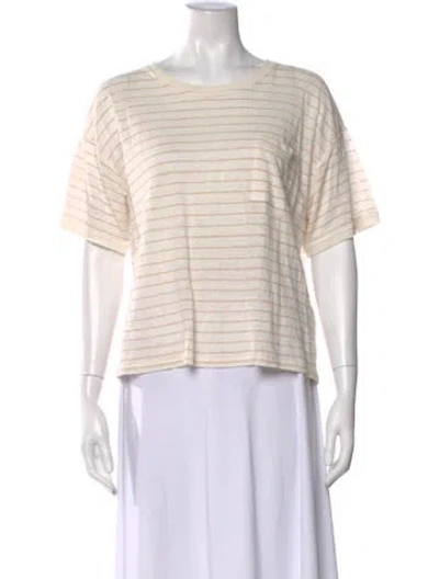 Pre-owned Frame Linen Striped T-shirt In Neutral