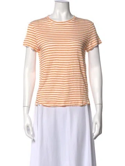 Pre-owned Frame Linen Striped T-shirt In Neutral