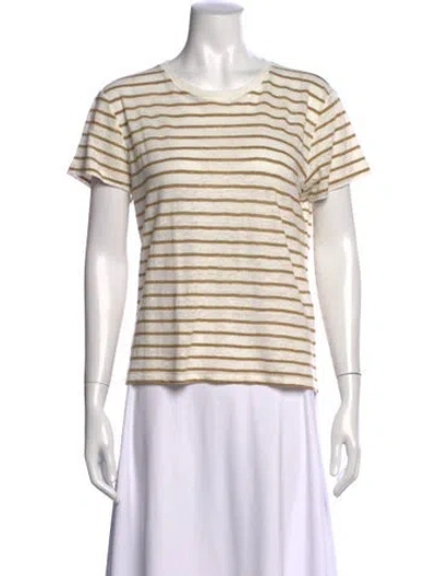 Pre-owned Frame Linen Striped T-shirt In Neutral