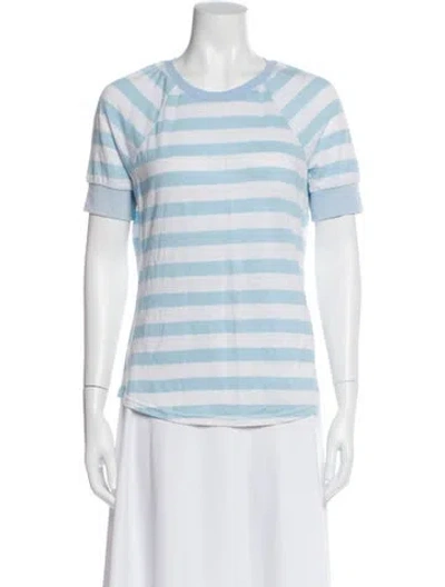 Pre-owned Frame Linen Striped T-shirt W/ Tags In Multi