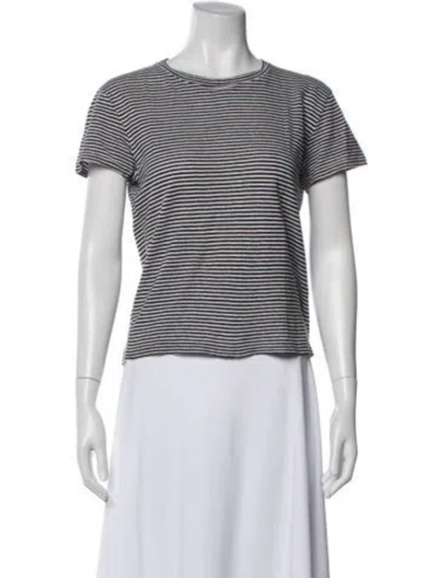 Pre-owned Frame Linen Striped T-shirt In White