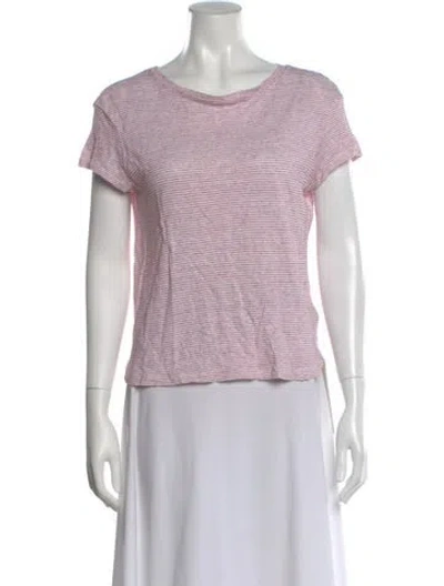 Pre-owned Frame Linen Striped T-shirt In White