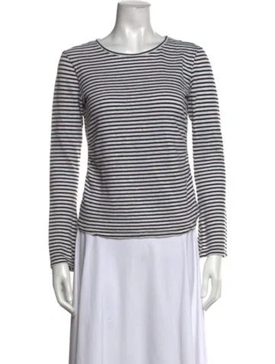 Pre-owned Frame Linen Striped T-shirt In White