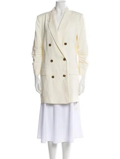 Pre-owned Frame Linen Trench Coat In Neutral