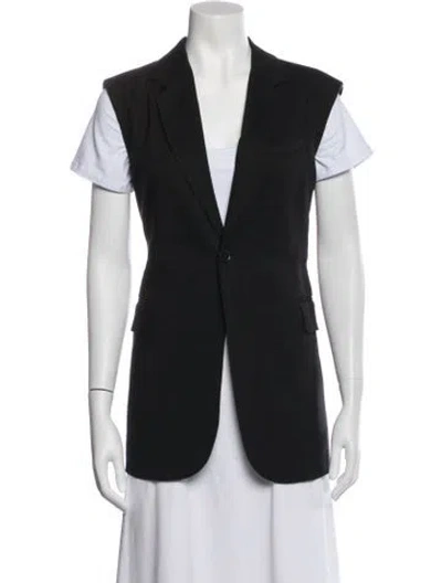 Pre-owned Frame Linen Vest In Black