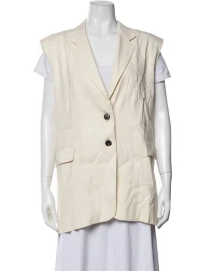 Pre-owned Frame Linen Vest In Neutrals