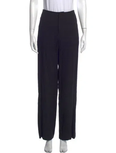 Pre-owned Frame Linen Wide Leg Pants In Blue