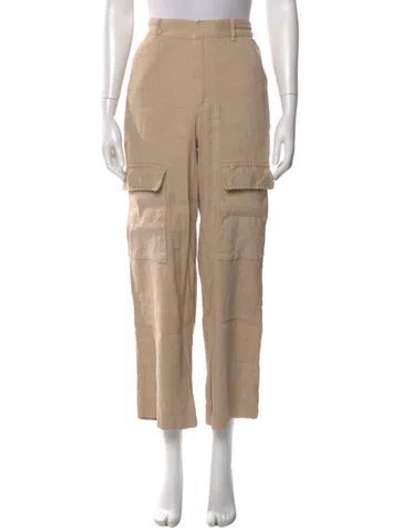 Pre-owned Frame Linen Wide Leg Pants In Neutral