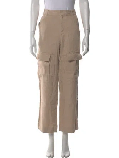 Pre-owned Frame Linen Wide Leg Pants In Neutral