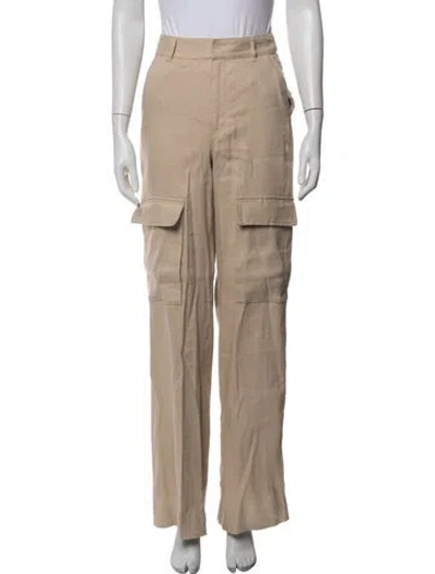 Pre-owned Frame Linen Wide Leg Pants In Neutrals