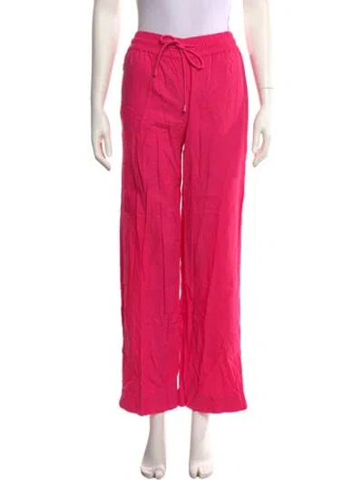 Pre-owned Frame Linen Wide Leg Pants In Pink