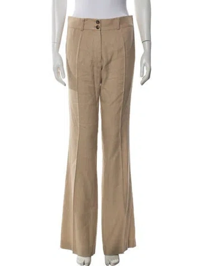 Pre-owned Frame Linen Wide Leg Pants W/ Tags In Neutral