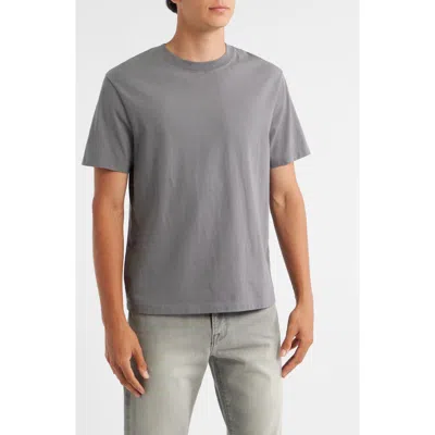 Frame Logo Cotton T-shirt In Gray