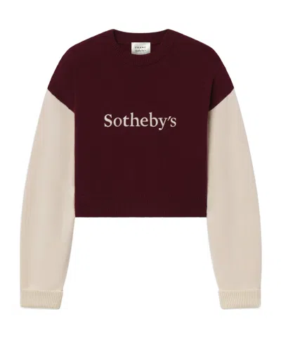 Frame Logo Crewneck Sweater In Red