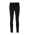 Frame High Rise Skinny Jeans In Black