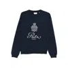 Frame Ritz Crew Neck Sweatshirt In Blue