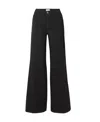 Frame Womens Noir Le Palazzo Wide-leg Stretch-denim Jeans In Black