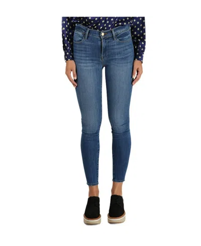 Frame Logo Logo Skinny Jeans In Blue