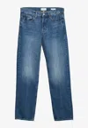 Frame Logo Patch Straight-leg Jean In Denim