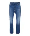 Frame Logo Patch Straight-leg Jeans In Blue
