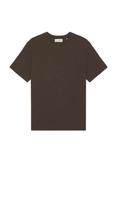 Frame Logo Tee In Brown