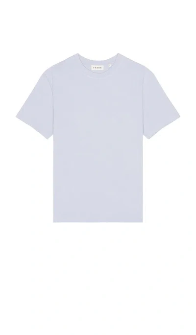 Frame Cotton Embroidered Logo T-shirt In Baby Blue
