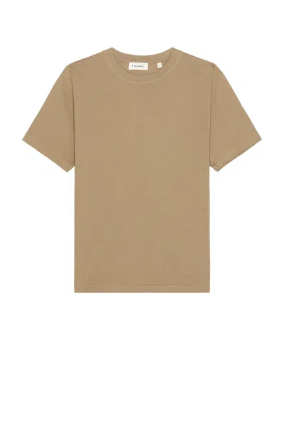 Frame Logo Tee In Brown