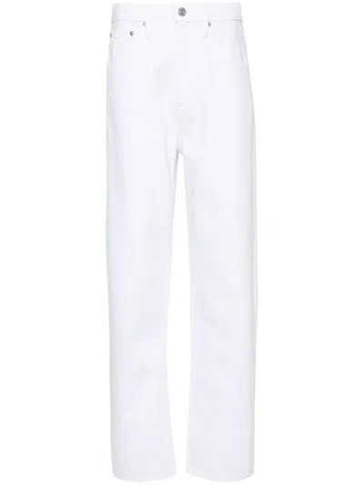 Frame Long Barrel High-rise Jeans In White