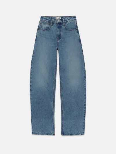 Frame Long Barrel Jeans In Blue
