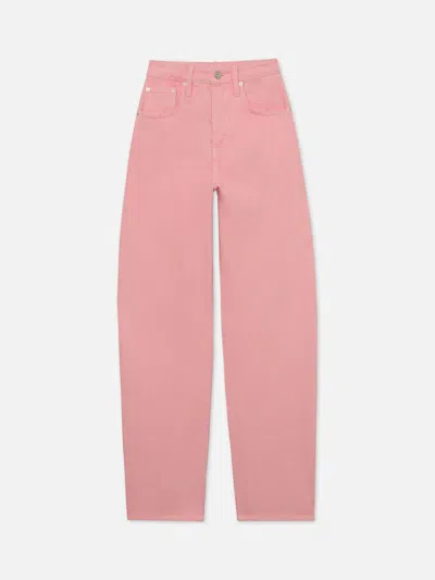 Frame Long Barrel Jeans In Pink