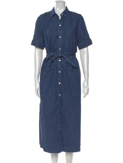 Pre-owned Frame Long Dress In Blue