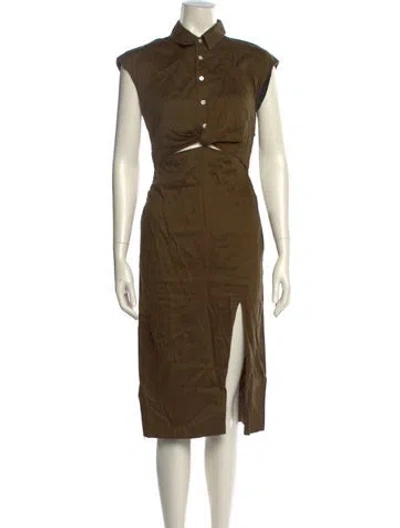 Pre-owned Frame Long Dress In Green