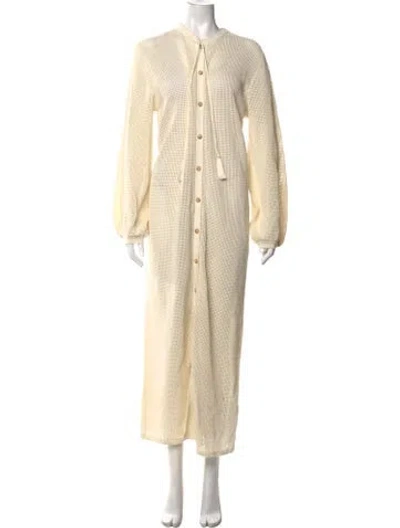 Pre-owned Frame Long Dress In Neutral