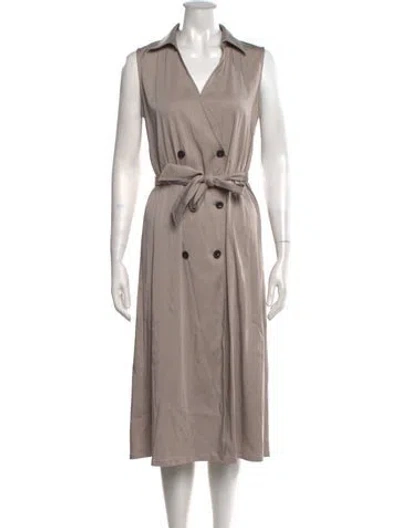 Pre-owned Frame Long Dress In Neutrals