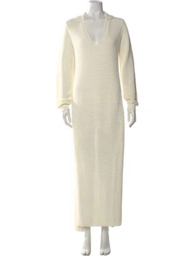 Pre-owned Frame Long Dress In White