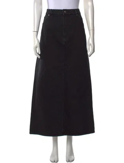 Pre-owned Frame Long Skirt In Black