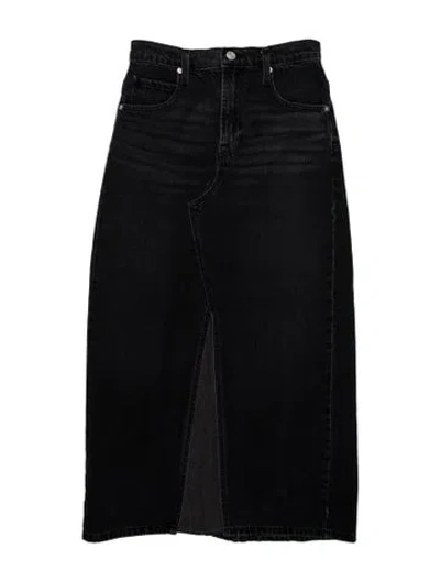 Pre-owned Frame Long Skirt In Black