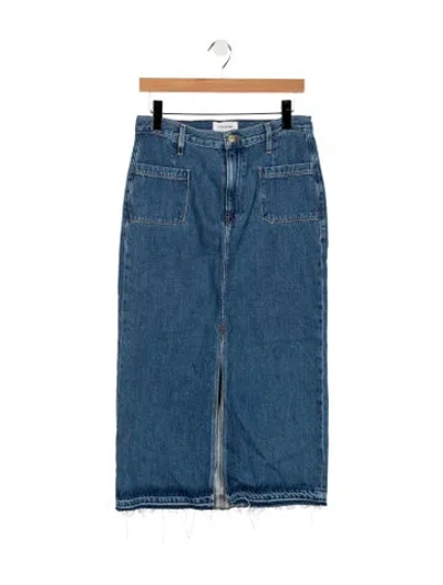 Pre-owned Frame Long Skirt In Blue