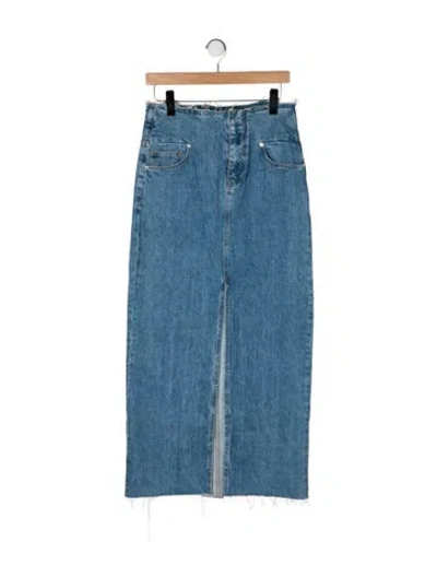 Pre-owned Frame Long Skirt In Blue