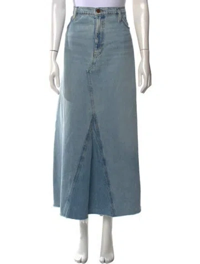 Pre-owned Frame Long Skirt In Blue