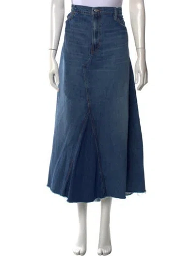 Pre-owned Frame Long Skirt In Blue