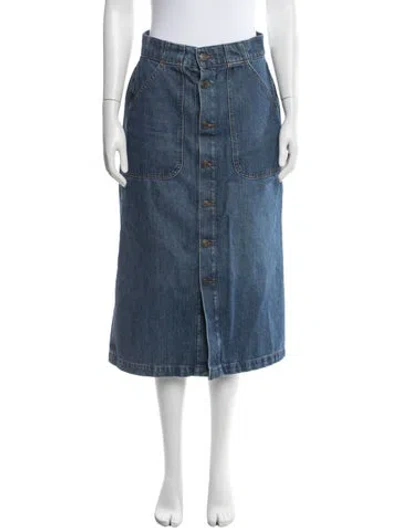 Pre-owned Frame Long Skirt In Blue